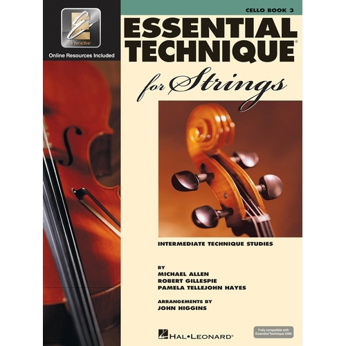 Essential Technique for Strings with EEi - Cello Book 3 by Hal Leonard, 48 pages