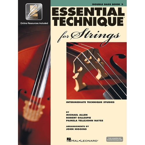Essential Technique For Strings Book 3 Double Bass Eei (Softcover Book/Online Au