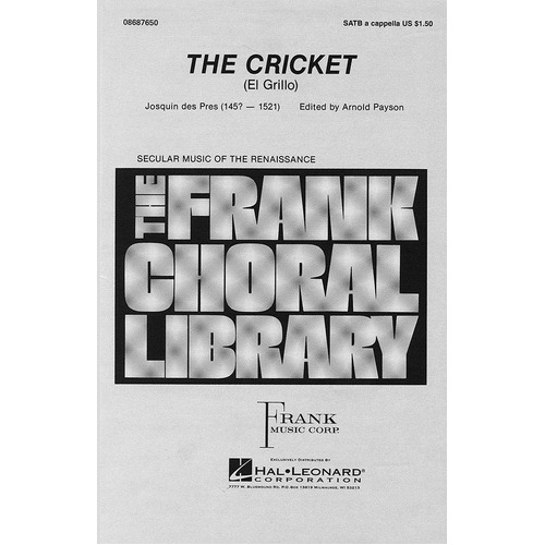 El Grillo The Cricket SATB A Cappella (Octavo)