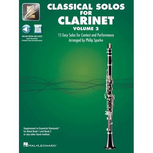 Classical Solos for Clarinet Vol. 2 with Online Audio & Printable Piano Accompaniments