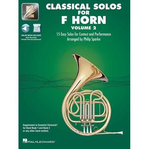 Classical Solos for F Horn Volume 2 with Online Audio and Piano Accompaniments
