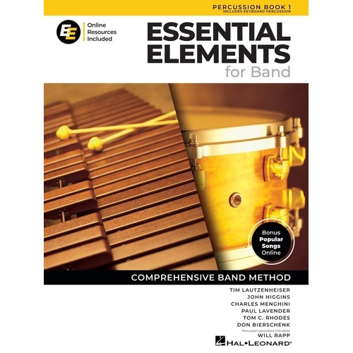 Essential Elements for Band - Percussion Book 1 by Hal Leonard