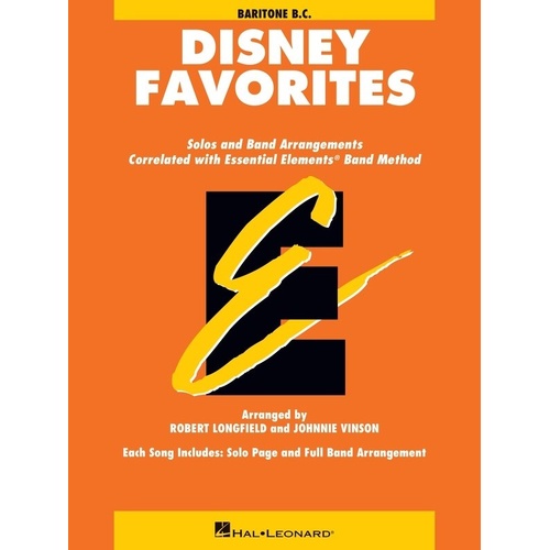 Disney Favorites Baritone B.C. EE Music Book