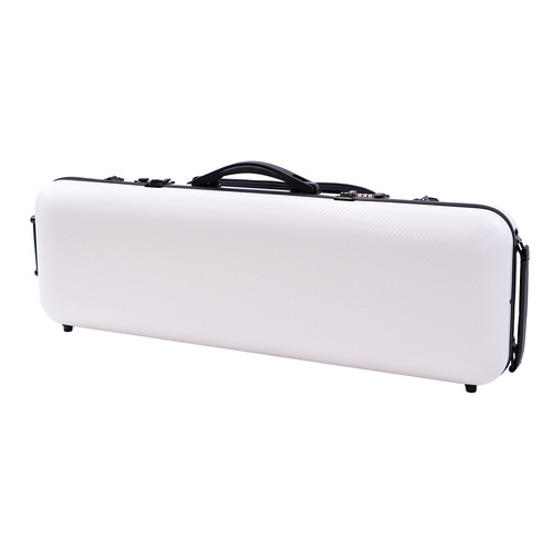 TG Oblong Polycarbonate Violin Case - Snow White with Music Bag