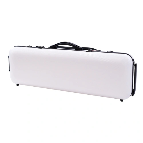 TG Oblong Polycarbonate Violin Case - Snow White with Music Bag