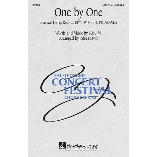 One By One From Rhythm Of The Pridelands SATB (Octavo)