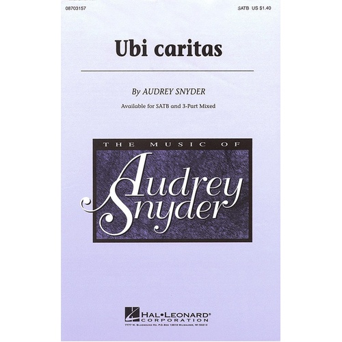 Ubi Caritas SATB Arr Snyder (Octavo)