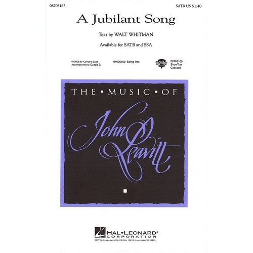 Jubilant Song SATB (Octavo)