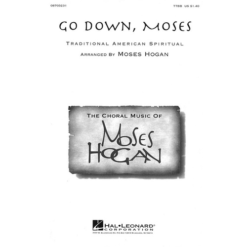 Go Down Moses TTBB (Octavo)