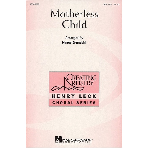 Motherless Child SSA Arr GrundaHL (Octavo)