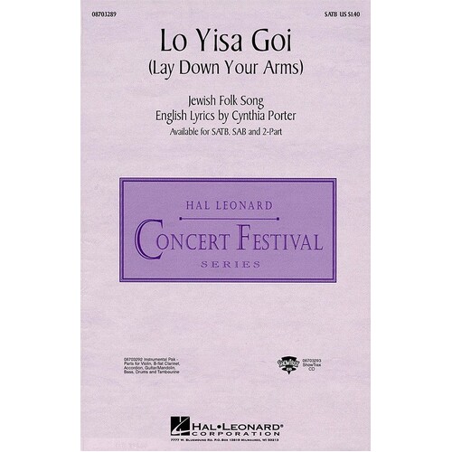 Lo Yisa Goi (Lay Down Your Arms) SATB (Octavo)