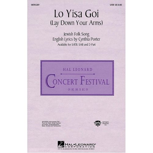 Lo Yisa Goi (Lay Down Your Arms) ShowTrax CD (CD Only)
