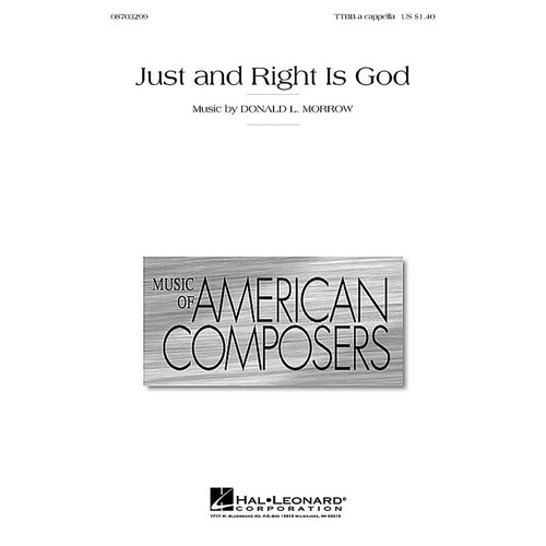 Just And Right Is God TTBB Acapel (Octavo)