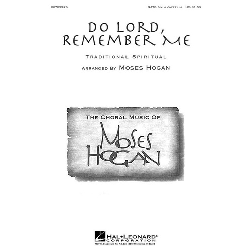 Do Lord Remember Me SATB A Cappella (Octavo)