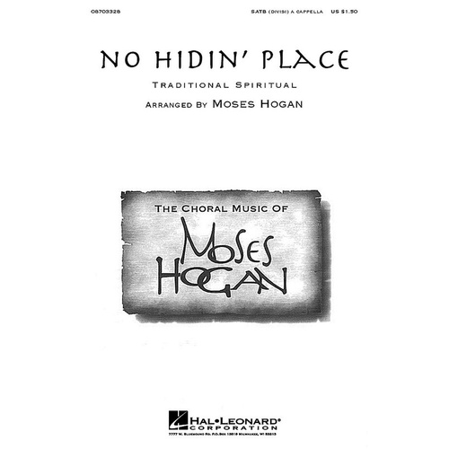 No Hidin Place SATB A Cappella (Octavo)