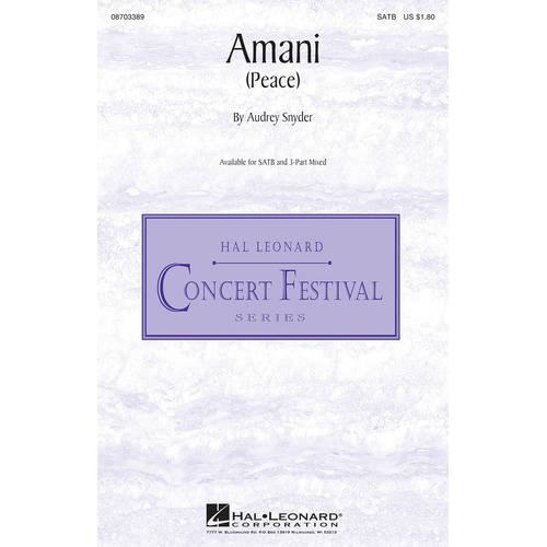 Amani (Peace) SATB (Octavo)