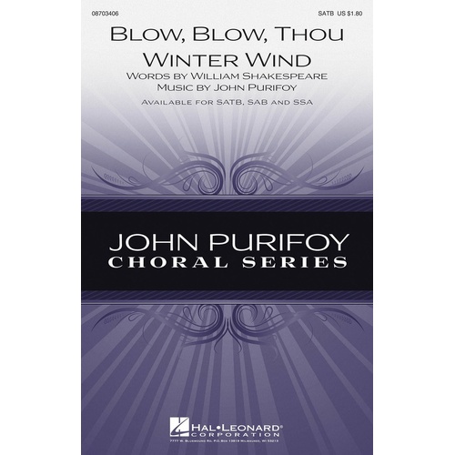 Blow Blow Thou Winter Wind SATB (Octavo)