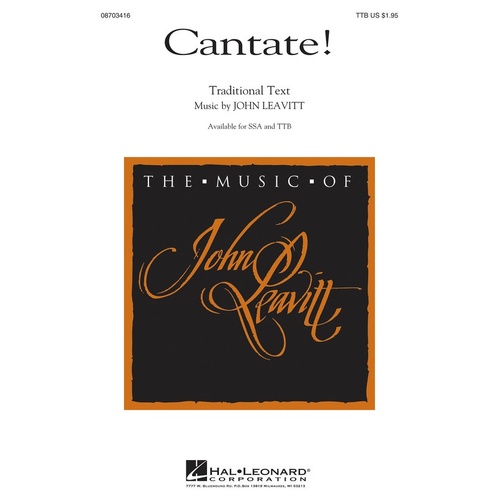Cantate TTB (Octavo)