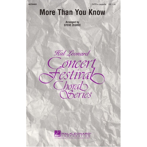 More Than U Unac SATB (C/R)