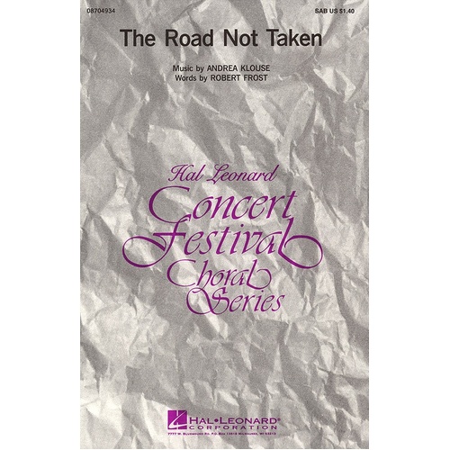 Road Not Taken SAB (Octavo)