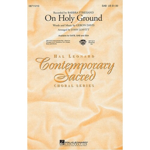 On Holy Ground SAB Arr Leavitt