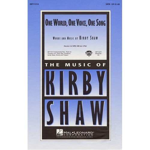 One World One Voice One Song SATB (Octavo)