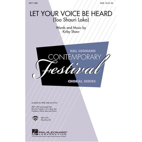 Let Your Voice Be Heard SAB (Octavo)