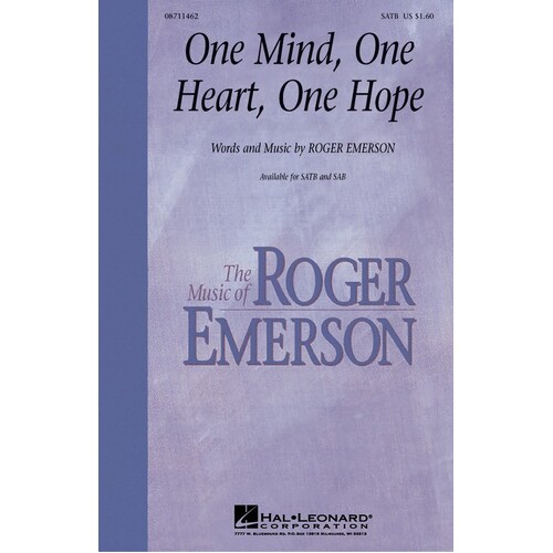 One Mind One Heart One Hope SATB (Octavo)