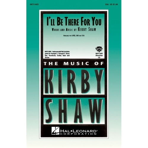 Be There for You SSA Choral Score by Hal Leonard