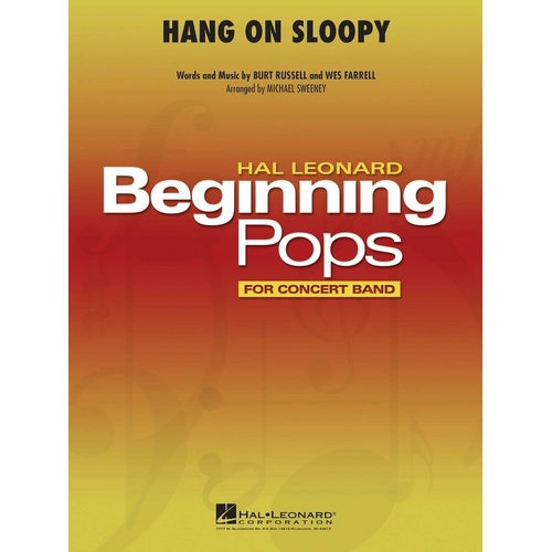 Hang On Sloopy Arranged for Beginning Band by Michael Sweeney