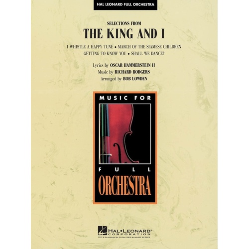 King And I Selections Hal Leonard Full Orchestra 3-4 (Music Score/Parts)
