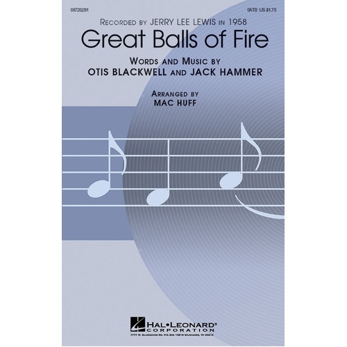 Great Balls Of Fire SATB (Music Score/Parts)