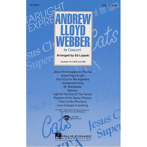 Andrew Lloyd Webber In Concert Med SAB (Octavo)