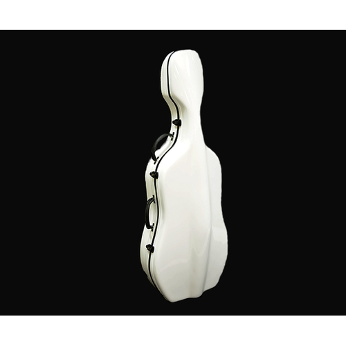 Cello Case-Fibreglass HQ Deluxe-White