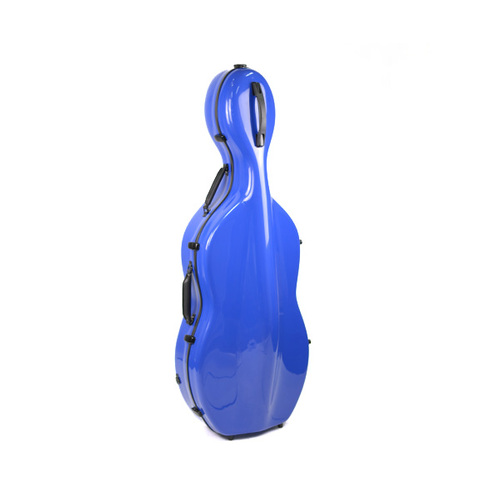 Cello Case-Fibreglass HQ Deluxe-Blue 3/4