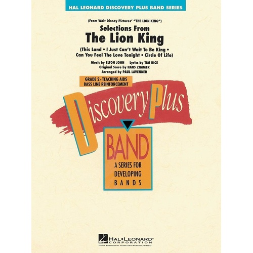 Lion King Selections for Concert Band - Hal Leonard Discovery Plus Series