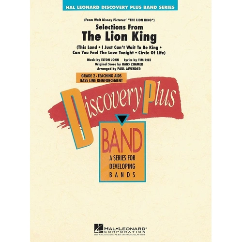 Lion King Selections CB2 SC/PTS - Hal Leonard Discovery Plus Concert Band