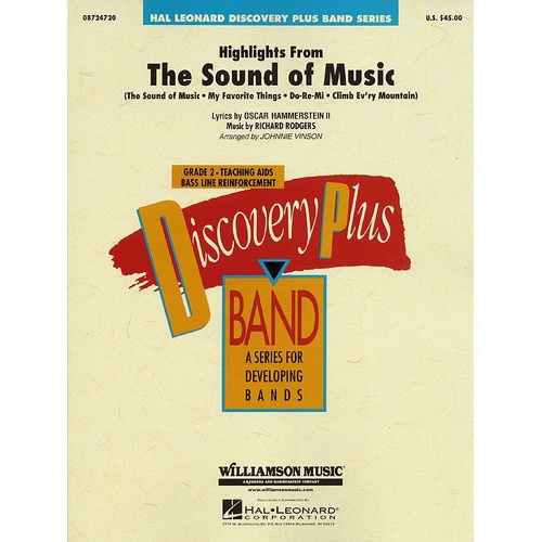 Sound Of Music Highlights Discovery Plus Concert Band 2 (Music Score/Parts)