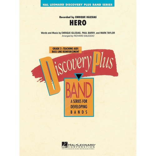 Hero (Iglesias) Discovery Plus Concert Band 2 (Music Score/Parts)