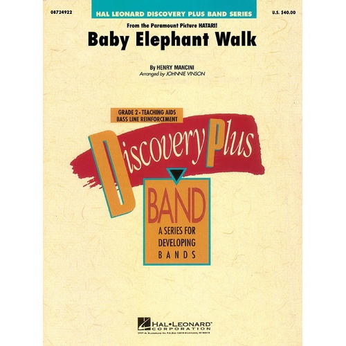 Baby Elephant Walk Discovery Plus Concert Band 2 (Music Score/Parts)