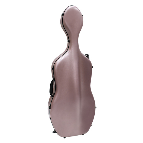 HQ Polycarbonate Cello Case Rose Gold 1/2 with Internal Padding and Wheels