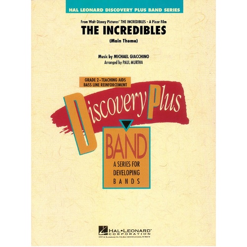 The Incredibles (Main Theme) Discovery Plus Concert Band 2 (Music Score/Parts)