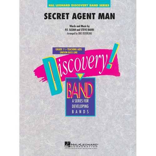 Secret Agent Man Discovery Concert Band 1 (Music Score/Parts)