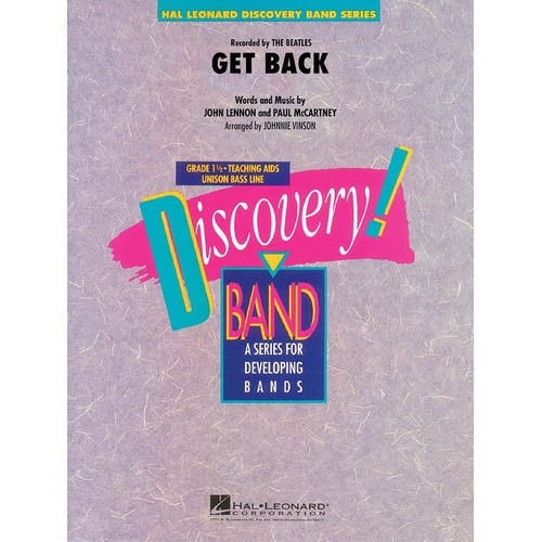 Get Back Discovery Concert Band 1.5 (Music Score/Parts)