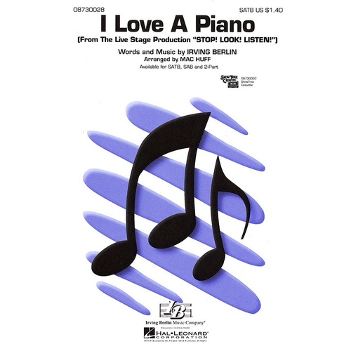 I Love A Piano 2 Pt Arr Huff (Octavo)