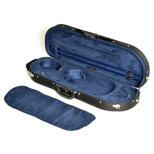 Half Moon Violin Case-HQ Lightweight Black/Blue