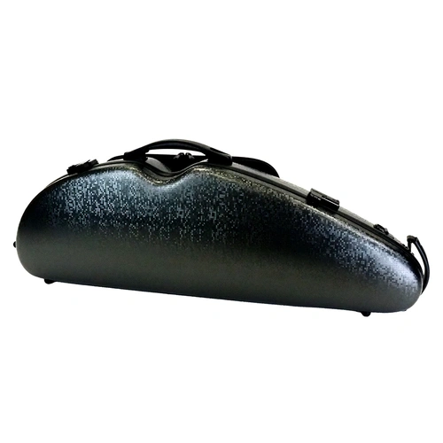 HQ PC Half Moon Violin Case DIGI Black Adjustable 4/4-1/2 with Music Bag and Accessories