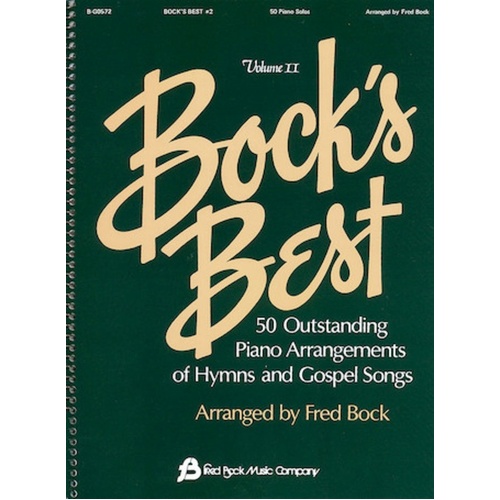Bocks Best Vol 2 50 Piano Arrangments Hymns & Gospel Songs Spiral Bound (Piano)