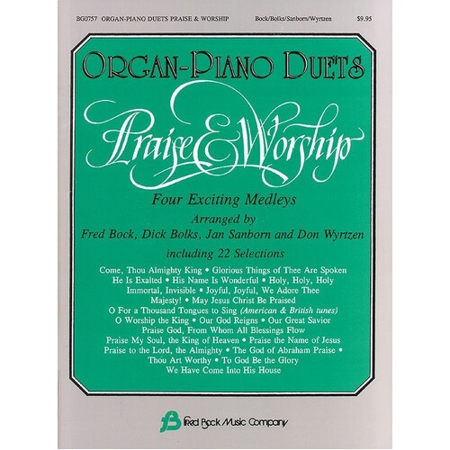 Organ Piano Duets Praise And Worship (Softcover Book)