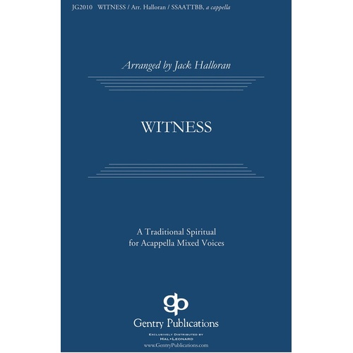 Witness SATB Div A Capp (Octavo)